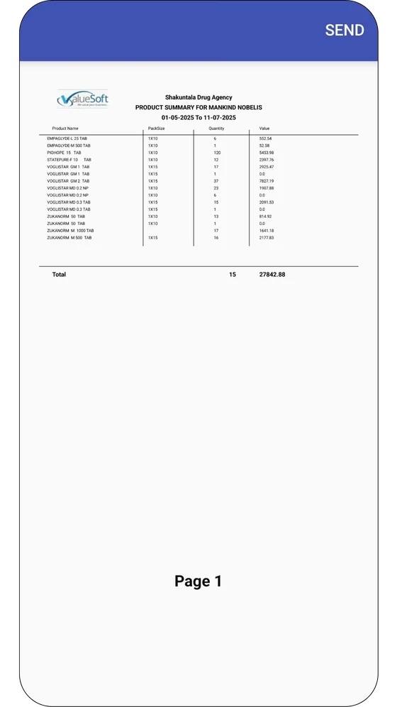 Invoice ready to send from the eOwner App