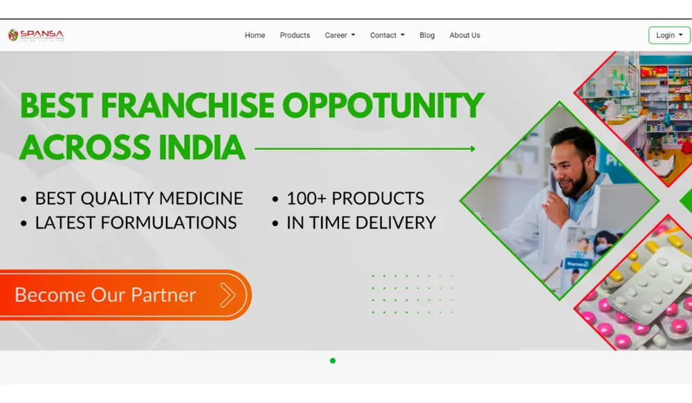 Screenshot of spansapharma.com